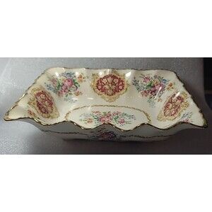 Vintage James Kent London England Empress Bon Bon/ Candy Dish 10" by 7.5"